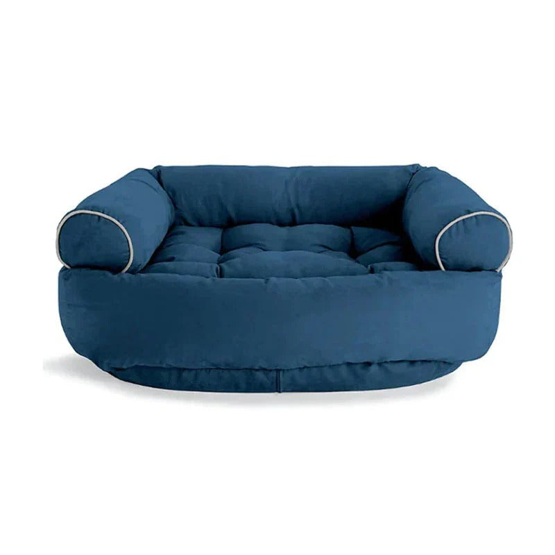 Soothing dog sofa with raised sides