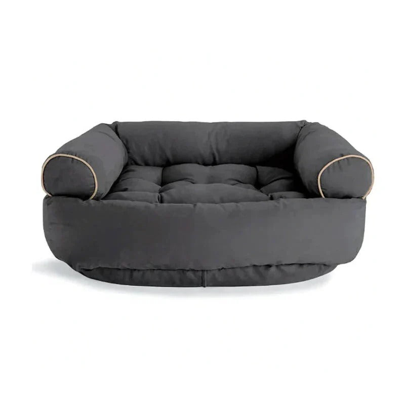 Soothing dog sofa with raised sides