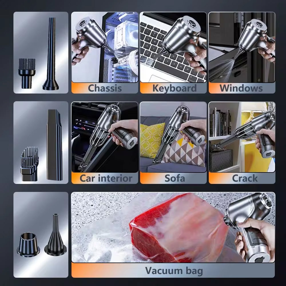 Handheld efficient and compact vacuum cleaner – ideal for car and household use