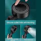 Pomme de douche haute pression avec 5 modes de jet et fonction d'arrêt automatique de l'eau