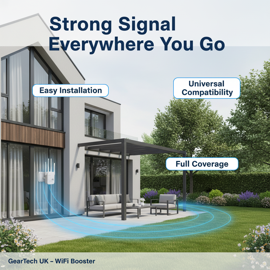 Amplificatore di segnale WiFi dual band 5G e 2,4G per casa e giardino