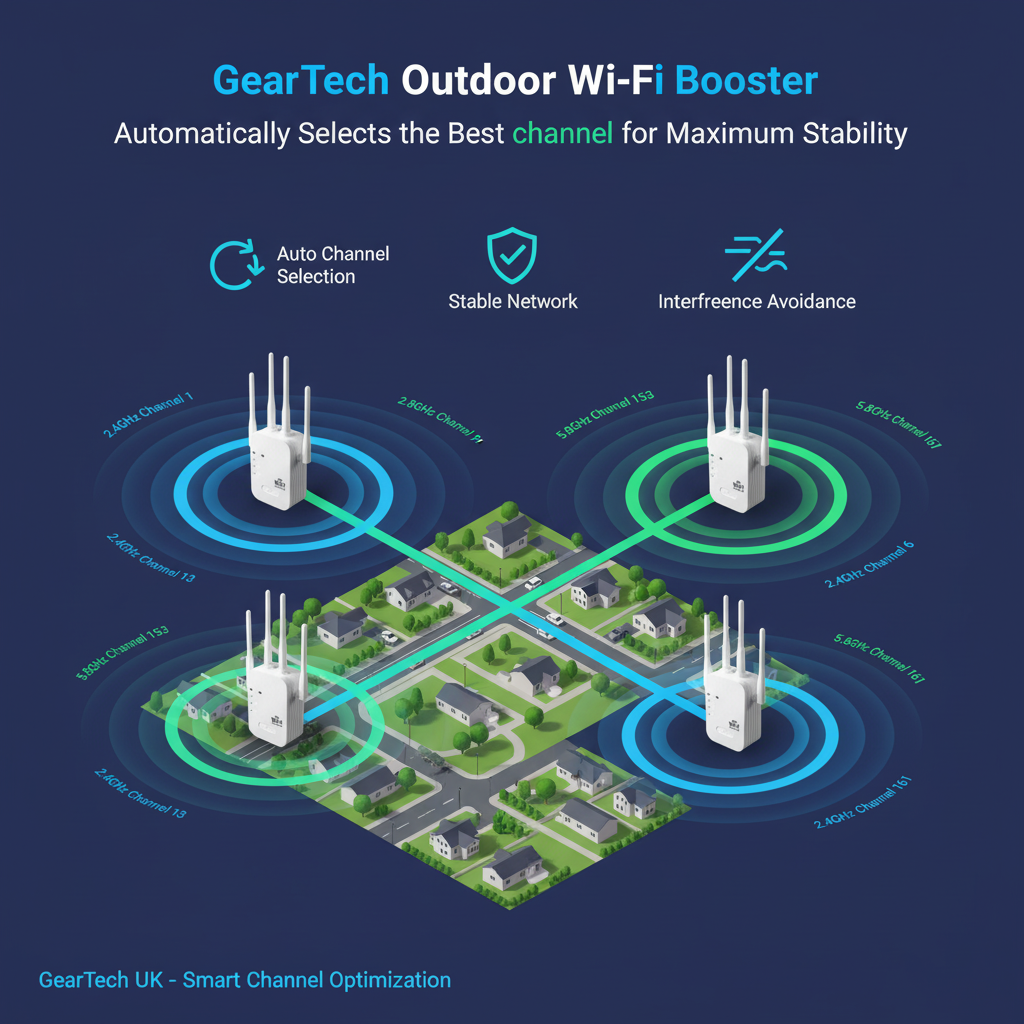 Amplificatore di segnale WiFi dual band 5G e 2,4G per casa e giardino