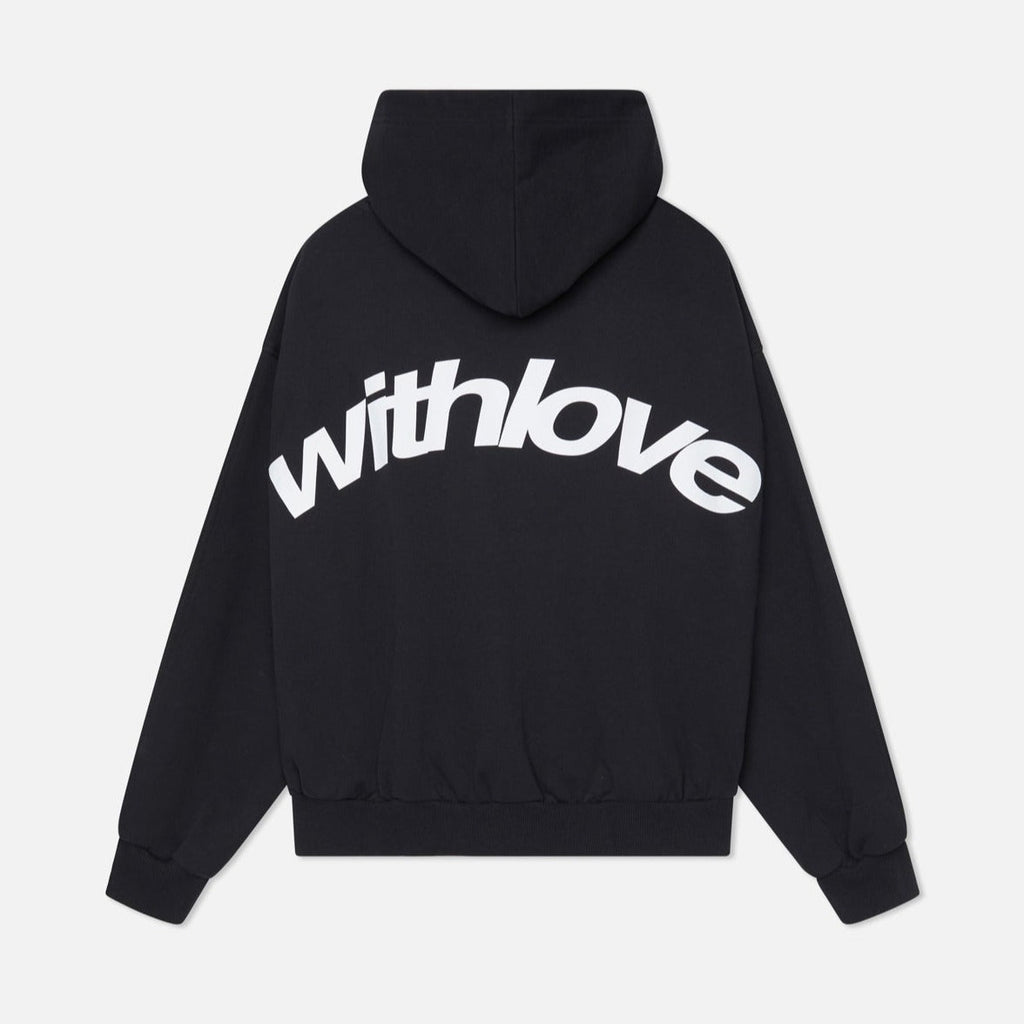 Felpa con cappuccio unisex minimalista con grafica Love