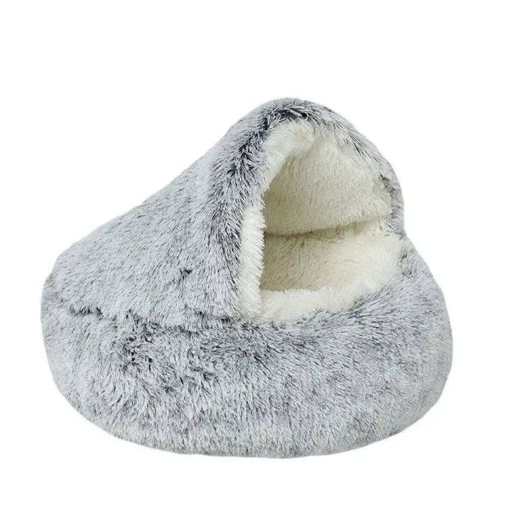 Cuccia rotonda per animali con cappuccio