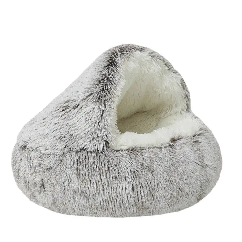 Cuccia rotonda per animali con cappuccio