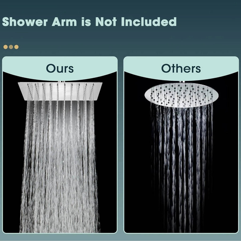 Système de douche de plafond de 16 pouces de diamètre