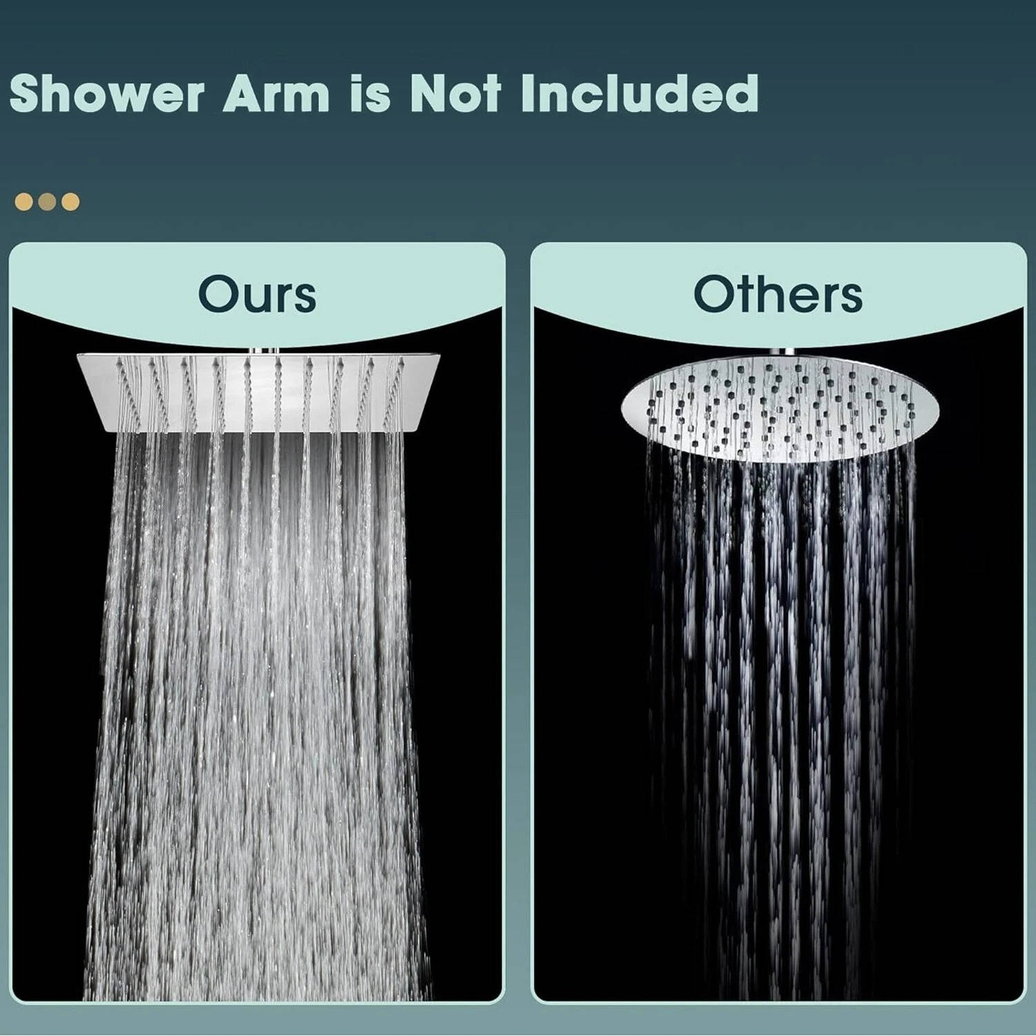 Système de douche de plafond de 16 pouces de diamètre
