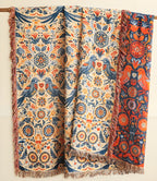 Coperta con motivo di uccelli e fiori Leggero complemento d’arredo