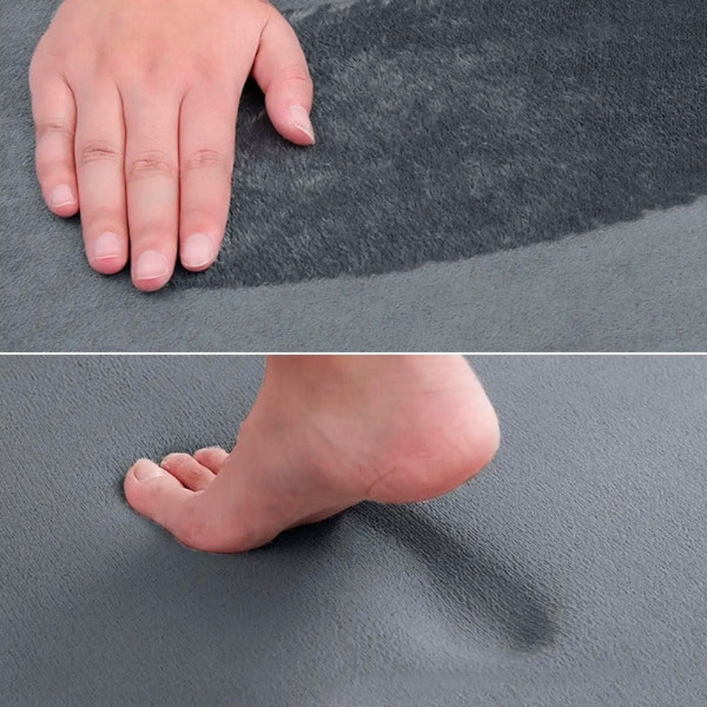 Tapis mémoire antidérapant avancé à séchage rapide pour salle de bain