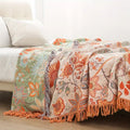 Plaid boho con motivo floreale adatto alle pelli sensibili