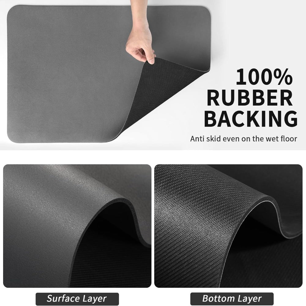 Stretchy and super-absorbent kitchen dish mat