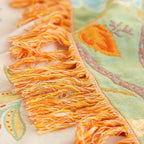 Coperta bohemien con motivo floreale adatta per pelli sensibili