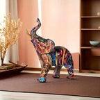 Abstract colorful elephant figurine for interiors