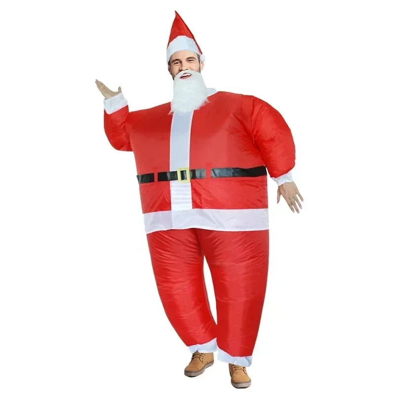 Inflatable Christmas Costume with Character Design Lightweight Polyester Air Suit for Holiday Events - Image 3