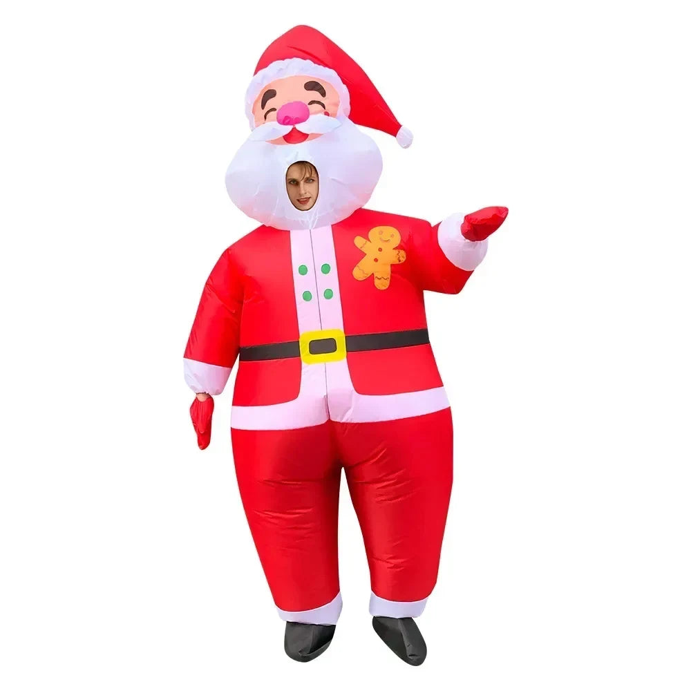 Inflatable Christmas Costume with Character Design Lightweight Polyester Air Suit for Holiday Events - Image 4