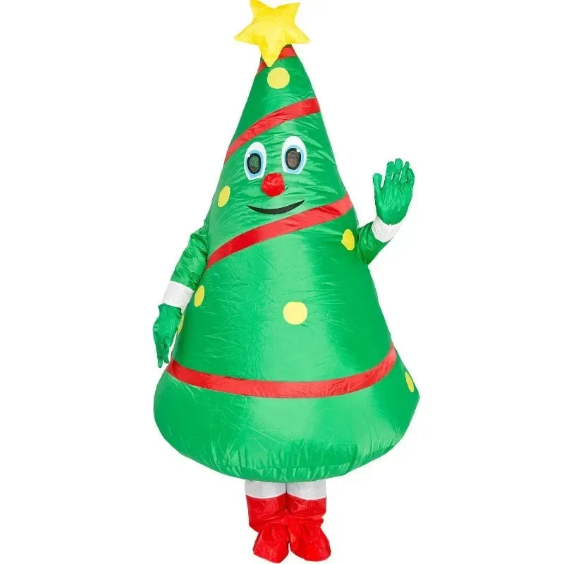 Inflatable Christmas Costume with Character Design Lightweight Polyester Air Suit for Holiday Events - Image 5