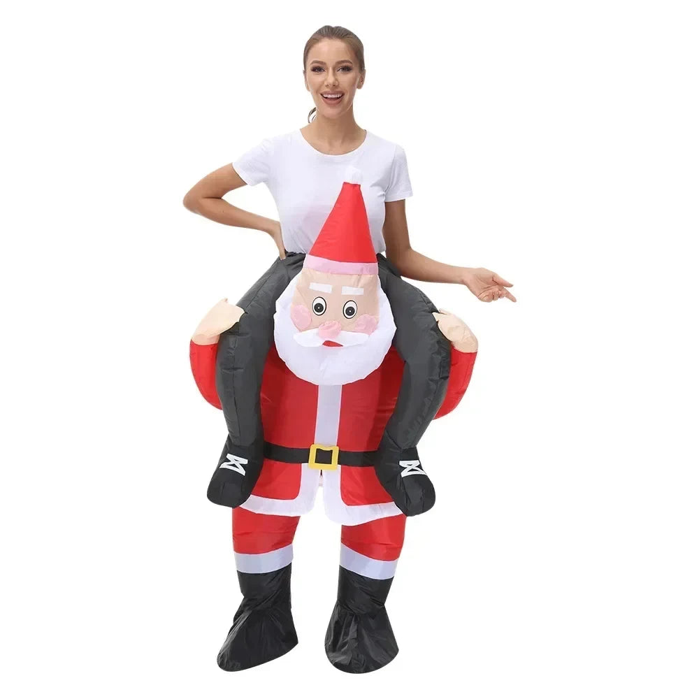 Inflatable Christmas Costume with Character Design Lightweight Polyester Air Suit for Holiday Events - Image 6