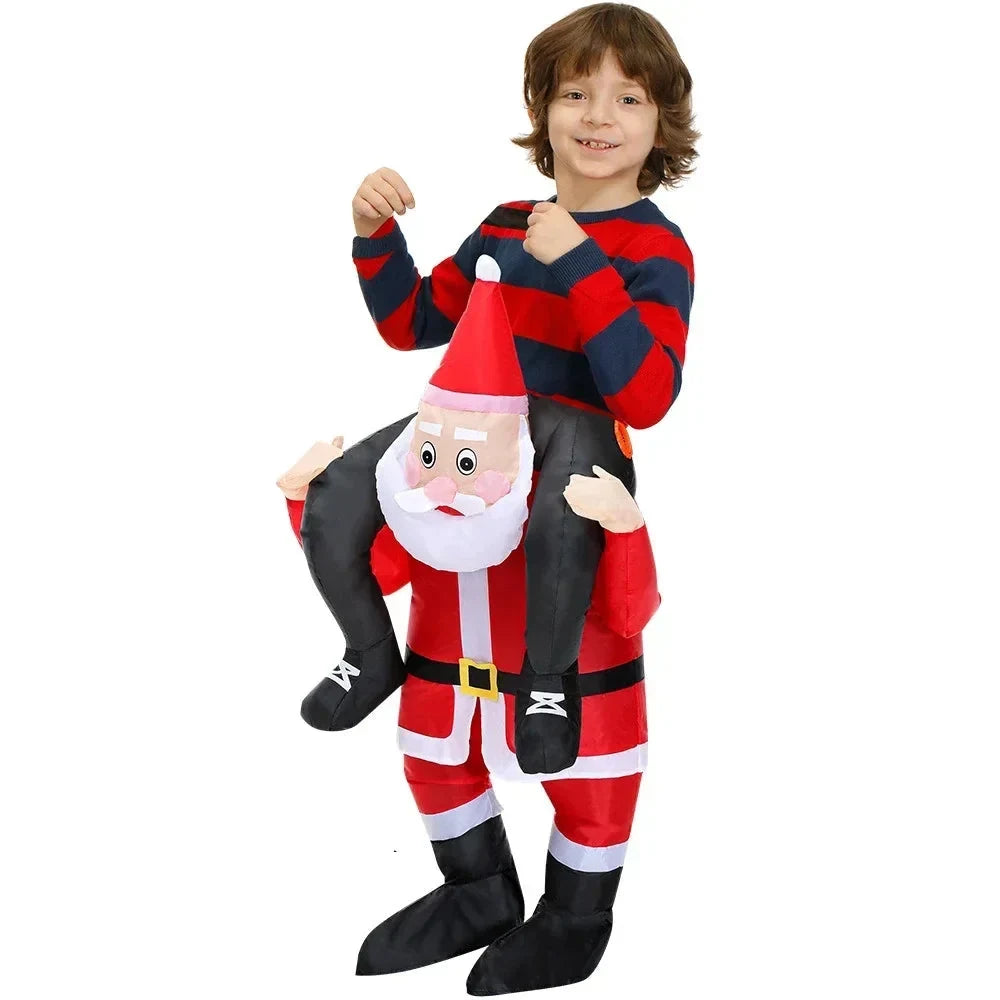 Inflatable Christmas Costume with Character Design Lightweight Polyester Air Suit for Holiday Events - Image 7