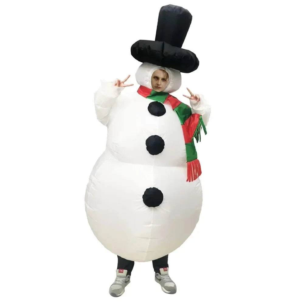 Inflatable Christmas Costume with Character Design Lightweight Polyester Air Suit for Holiday Events - Image 8