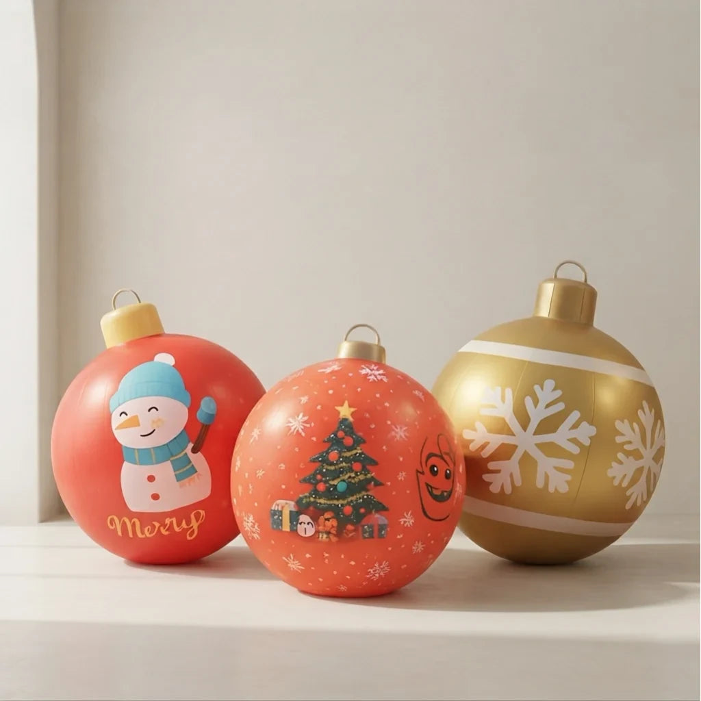 Inflatable Christmas Ornament Ball with Giant Outdoor Design and PVC Construction - Image 1