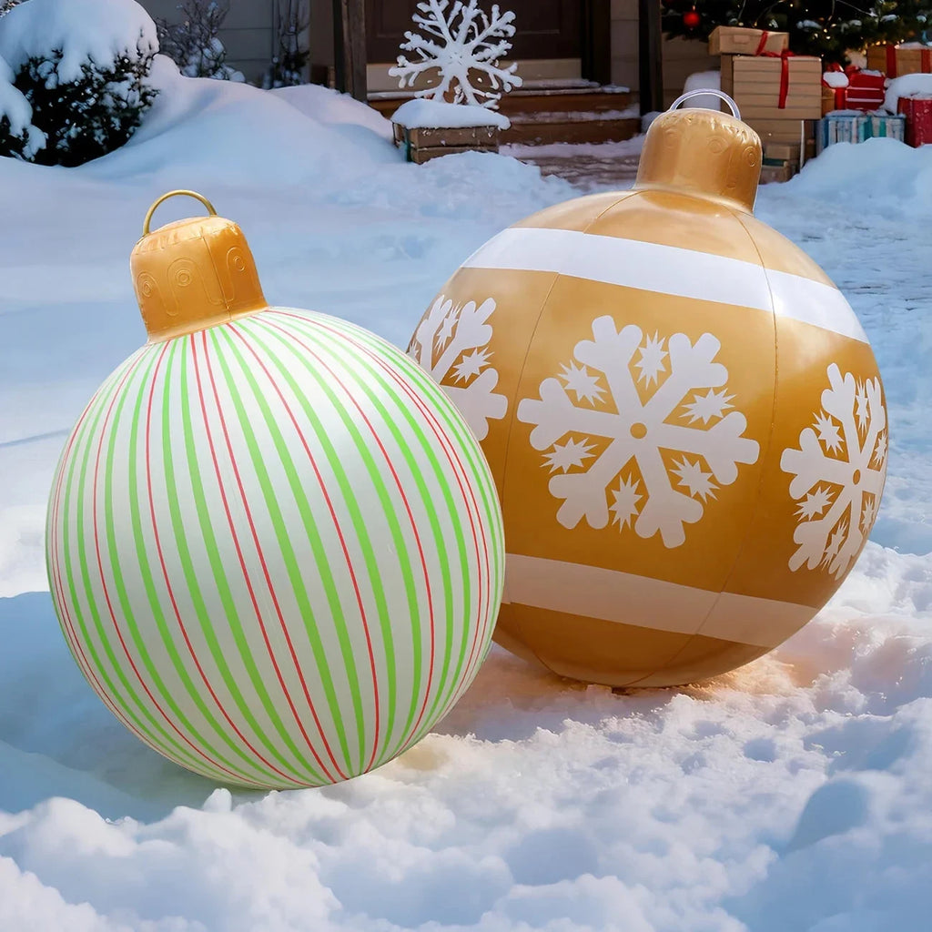 Inflatable Christmas Ornament Ball with Giant Outdoor Design and PVC Construction - Image 3