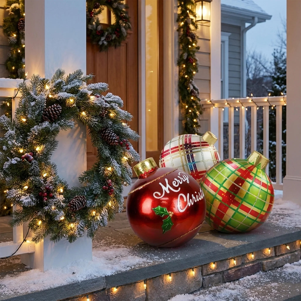 Inflatable Ornament Ball for Outdoor Decoration with PVC Material and Festive Patterns - Image 2