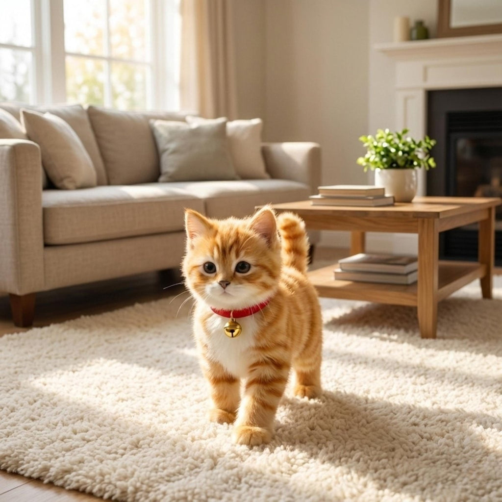 Interactive Robot Cat Toy for Kittens with Walking Meowing and Plush Tabby Design - Image 2