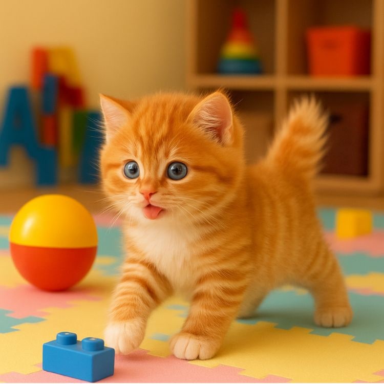 Interactive Robot Cat Toy for Kittens with Walking Meowing and Plush Tabby Design - Image 4