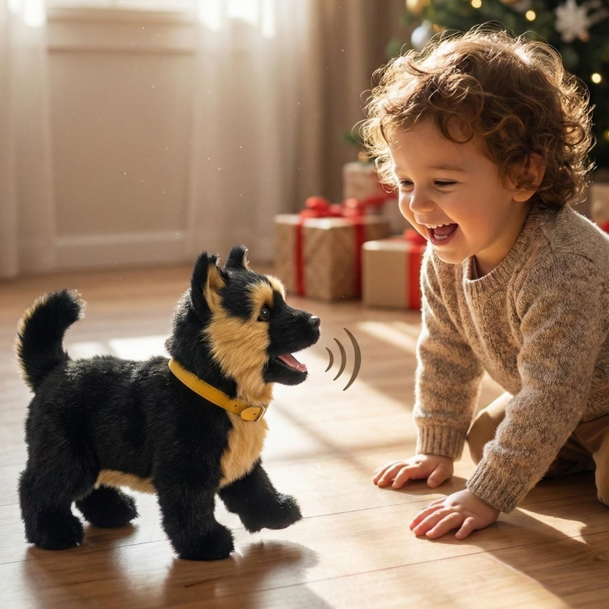 Interactive Toy Dog with Walking and Barking German Shepherd Puppy Robot - Image 1
