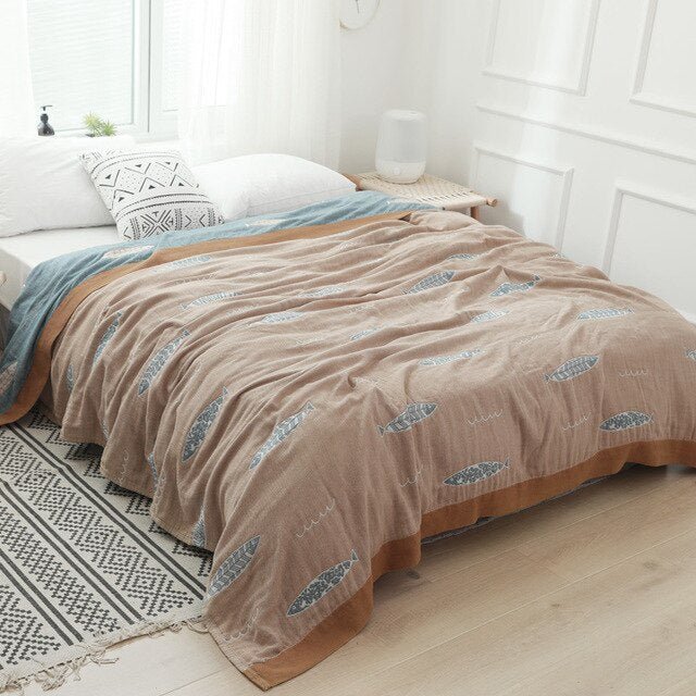Coperta morbida e accogliente ispirazione giapponese per il comfort di casa