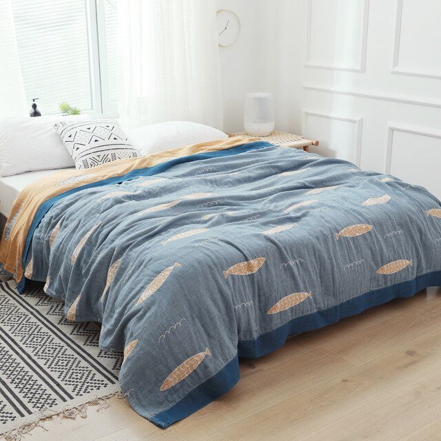 Coperta morbida e accogliente ispirazione giapponese per il comfort di casa