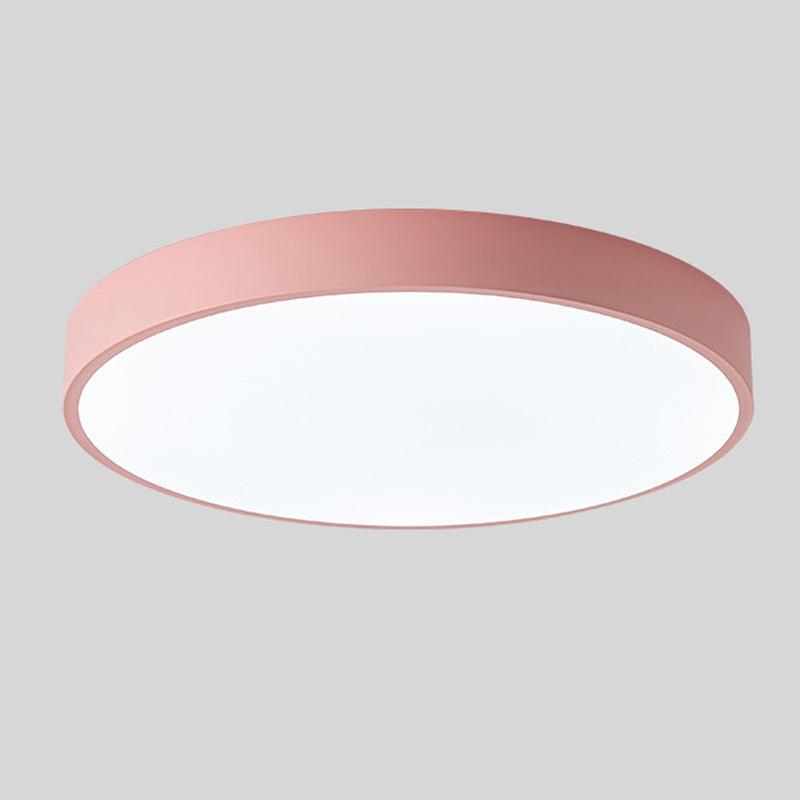 Lámpara de techo LED moderna de madera de montaje al ras