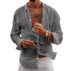 Herrenhemd smart casual glatt mit langen Ärmeln klassischer Schnitt