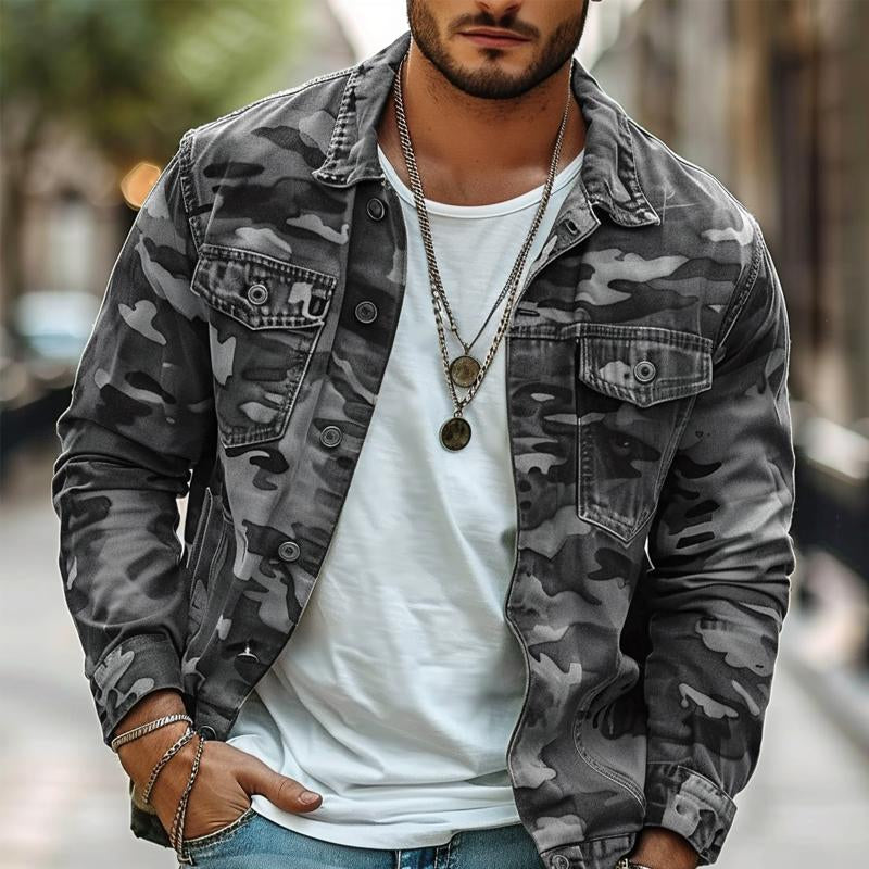 Giacca moro da uomo con colletto taglio casual retrò