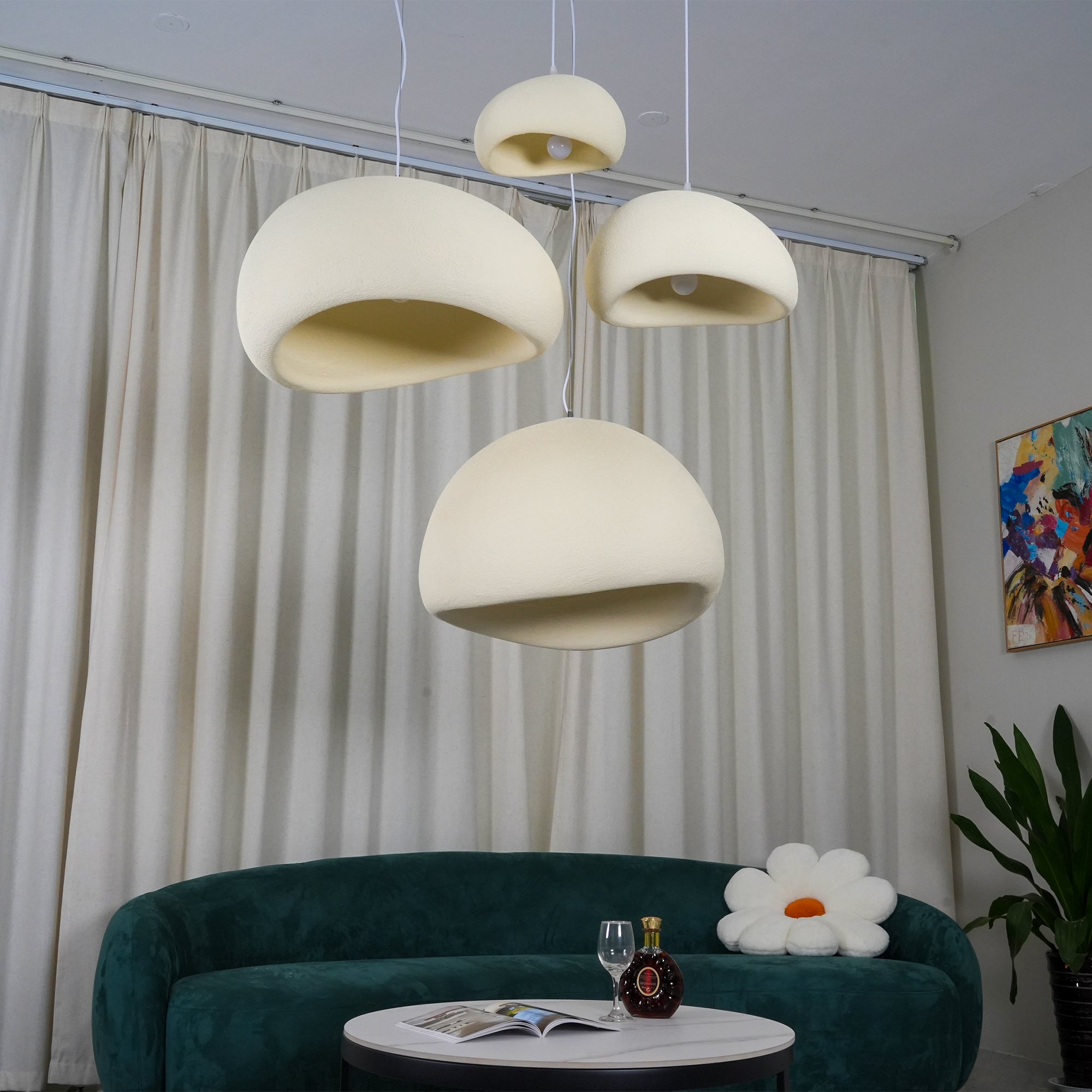 Cloud-shaped pendant lamp
