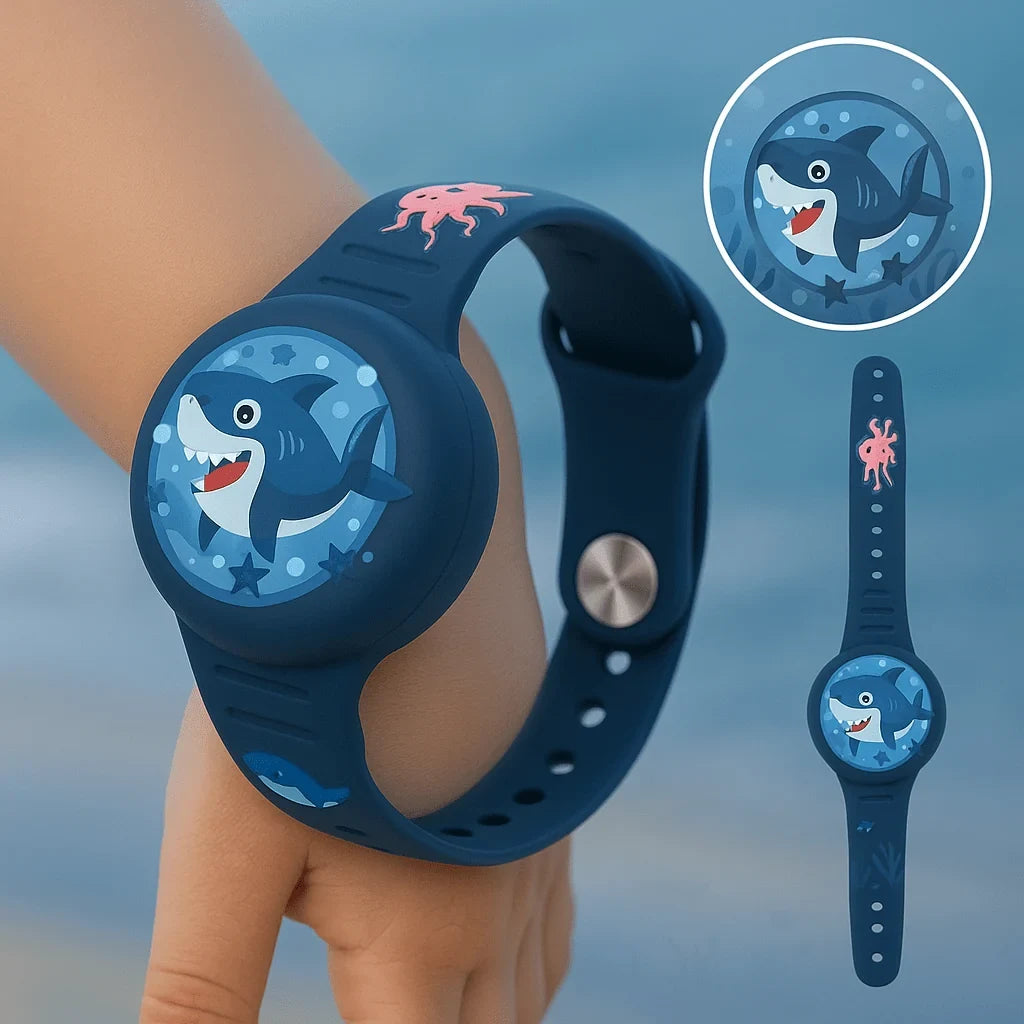 Kids' Silicone Airtag Wristband Holder with Cartoon Graphics and Adjustable Strap - Image 5