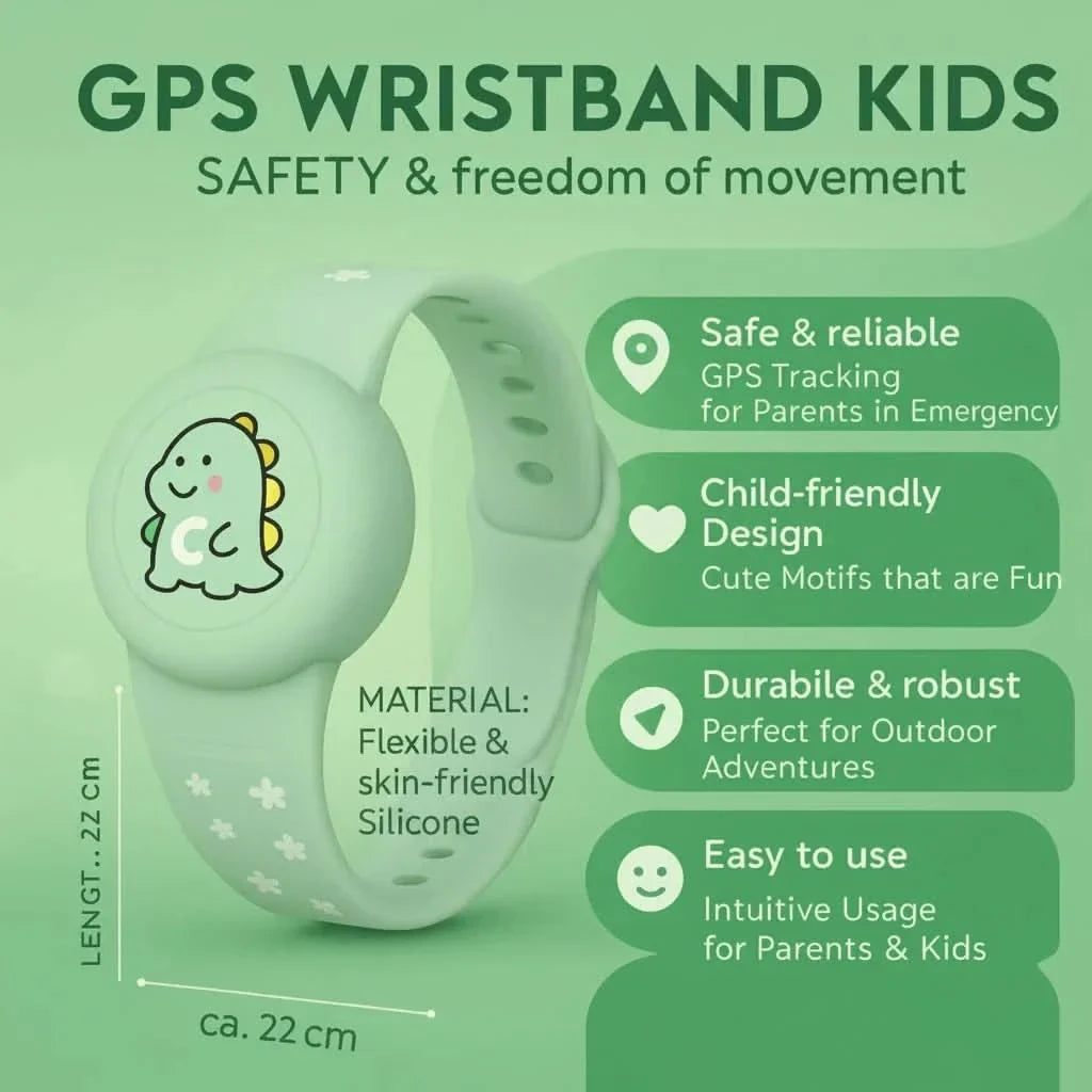 Kids' Silicone Airtag Wristband Holder with Cartoon Graphics and Adjustable Strap - Image 8