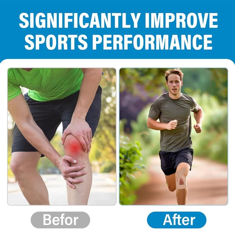 Kinesiology Tape Knee with Elastic Support for Pain Relief and Muscle Recovery - Image 17