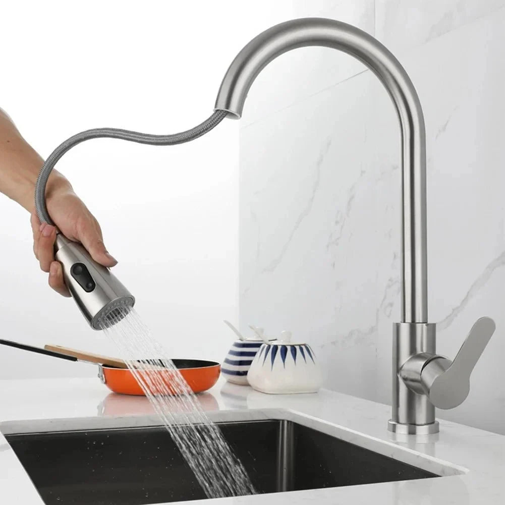 Kitchen Faucet with Pull-Down Spray Head and 360° Swivel Spout - Image 3