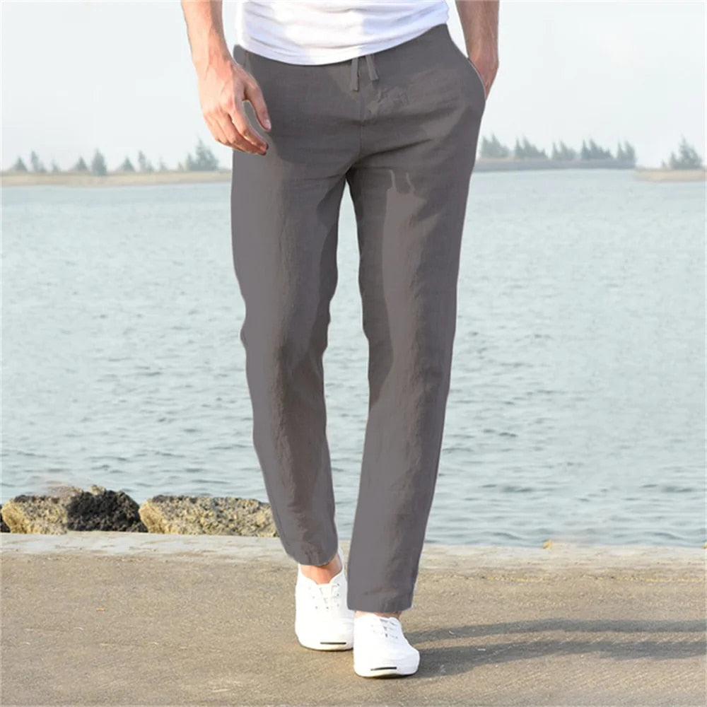 Pantaloni estivi da uomo casual leggeri ampi e aderenti