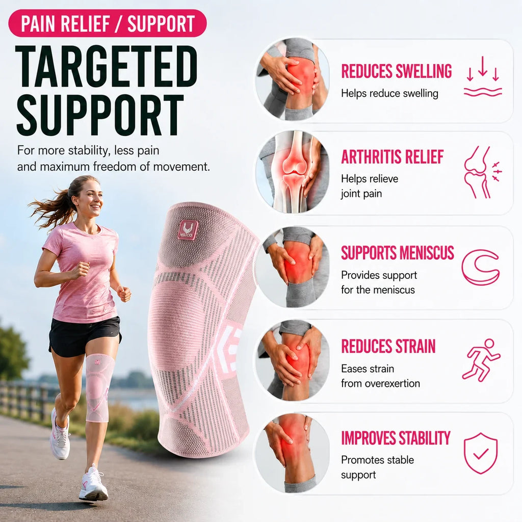 Knee Compression Sleeve with Non-Slip Support and Breathable Knit Design - Image 4
