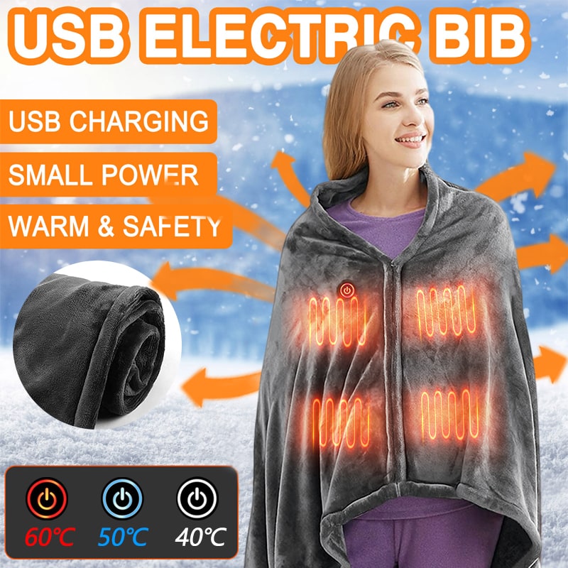 Koc Elektryczny Podgrzewany USB z Zatrzaskami i Regulacją Temperatury Ogrzewany - Image 4
