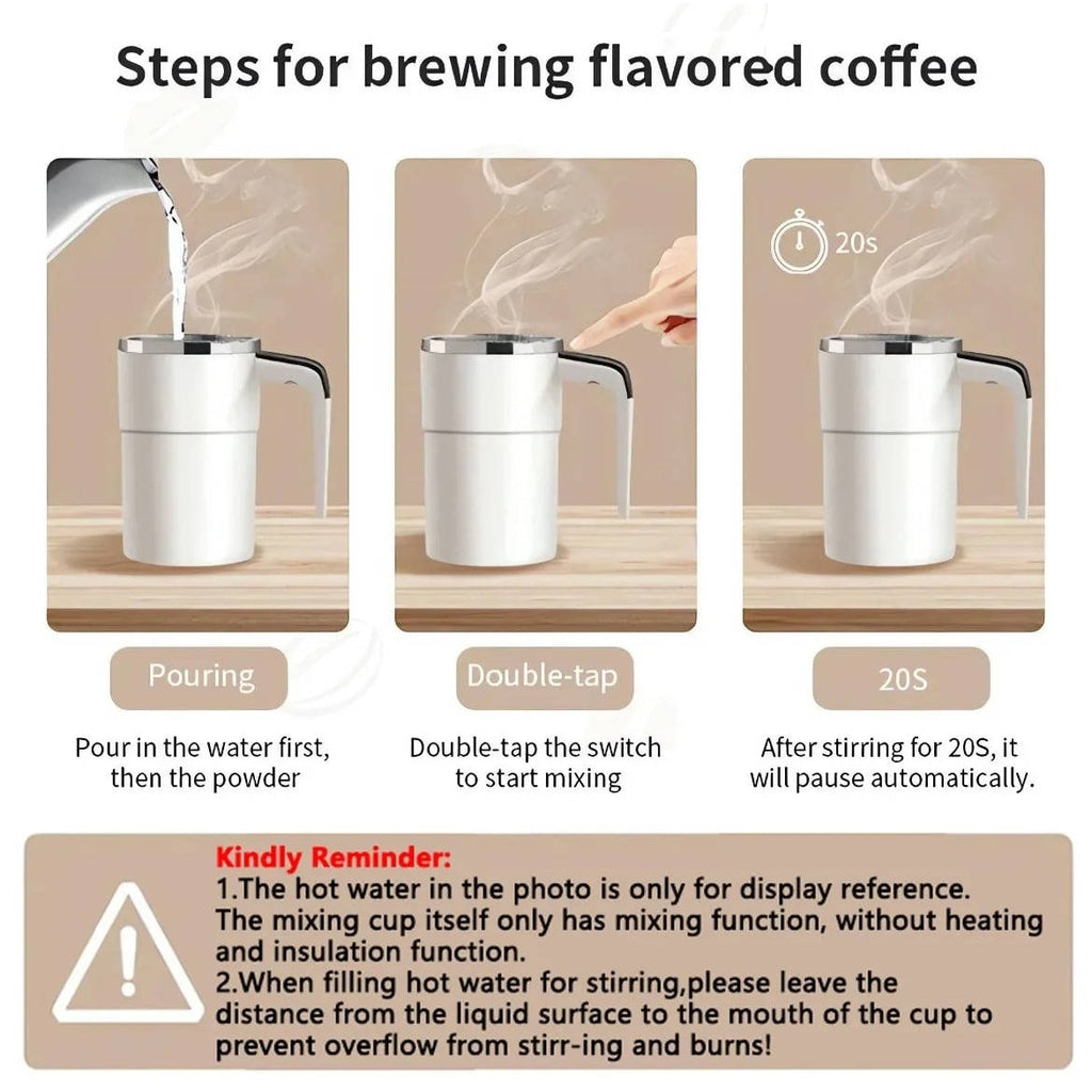 Kubek Termiczny na Kawę Samomieszający z Wyświetlaczem Temperatury Do Kawy - Image 10