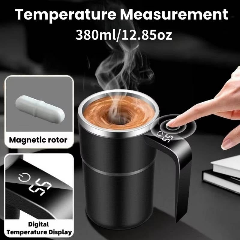 Kubek Termiczny na Kawę Samomieszający z Wyświetlaczem Temperatury Do Kawy - Image 3