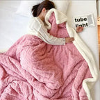 Coperta calda in lana grossa di agnello – Stile per le serate invernali