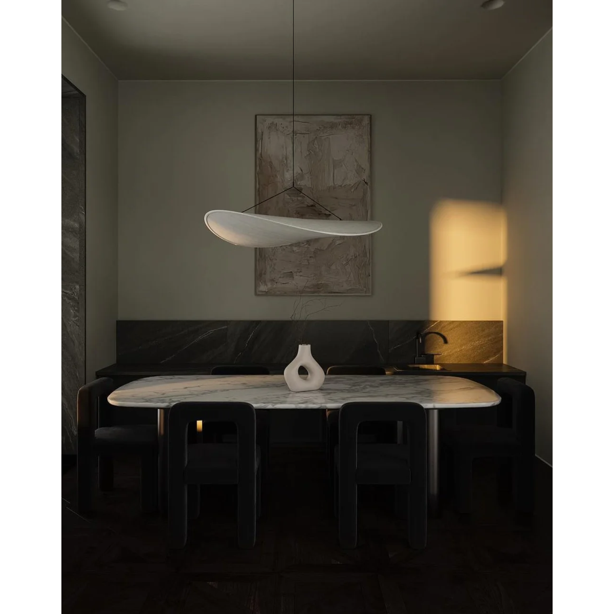 Lampa Wisząca do Salonu Sypialni i nad Stół z Teksturowanym Kloszem Minimalistycznym - Image 11