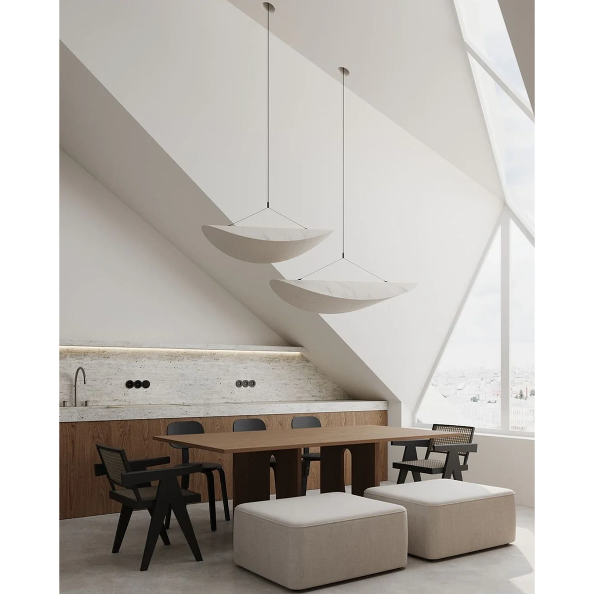 Lampa Wisząca do Salonu Sypialni i nad Stół z Teksturowanym Kloszem Minimalistycznym - Image 12