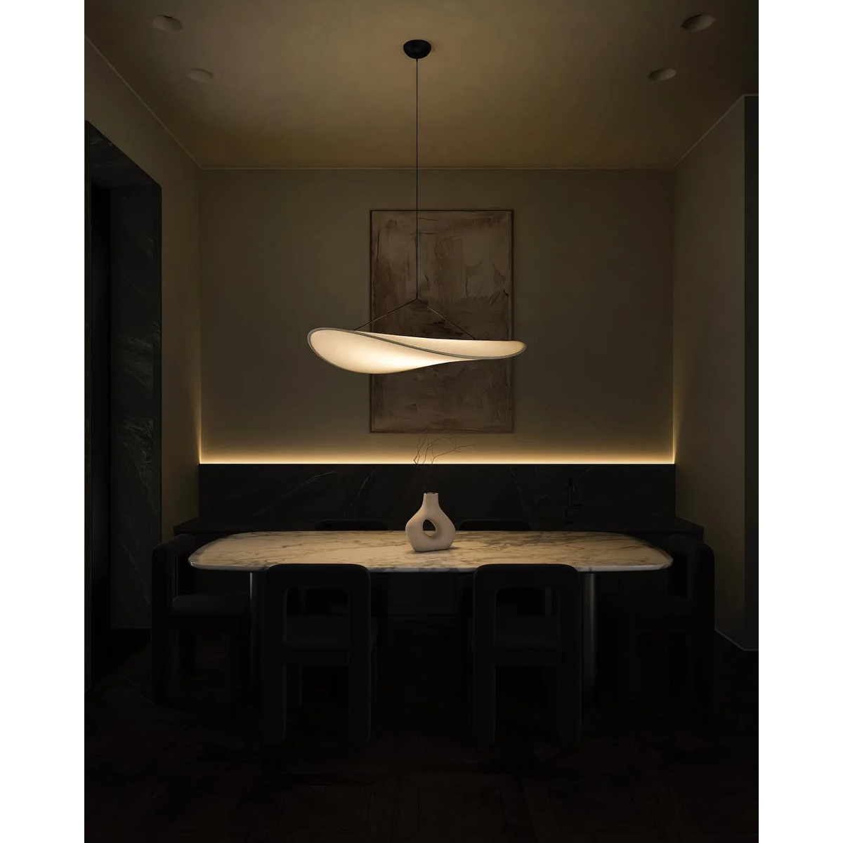Lampa Wisząca do Salonu Sypialni i nad Stół z Teksturowanym Kloszem Minimalistycznym - Image 5