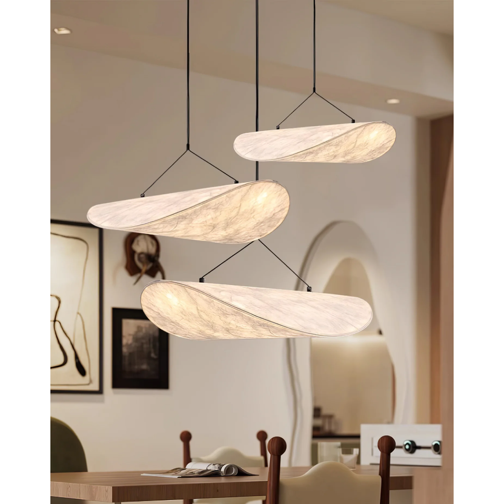 Lampa Wisząca do Salonu Sypialni i nad Stół z Teksturowanym Kloszem Minimalistycznym - Image 6