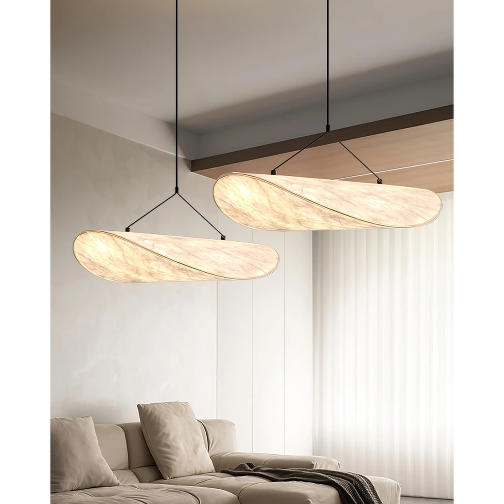 Lampa Wisząca do Salonu Sypialni i nad Stół z Teksturowanym Kloszem Minimalistycznym - Image 8